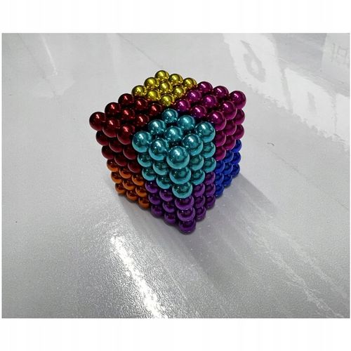 TĘCZA KULKI MAGNETYCZNE CUBE 8 KOLORÓW KULA GADŻET ANTYSTRESOWY 5MM 216 SZT na Arena.pl