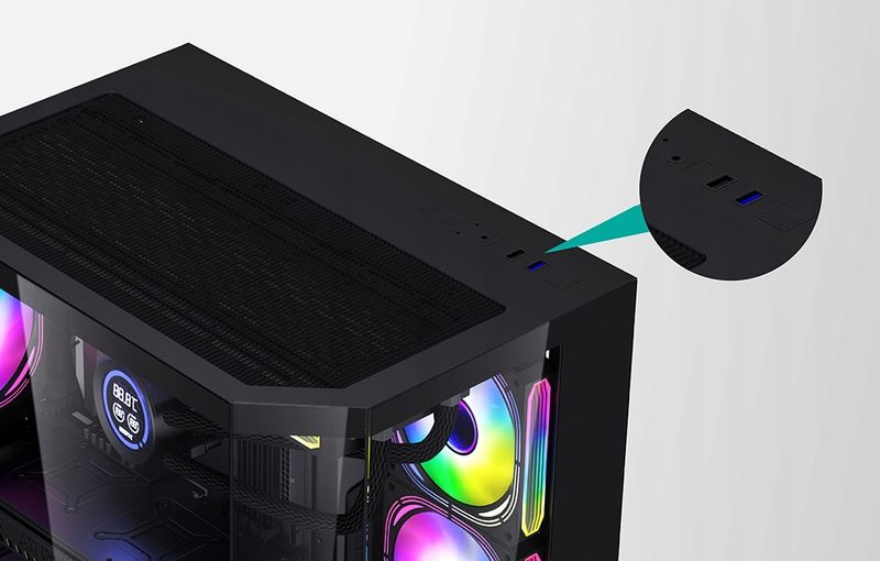 Obudowa Darkflash FT418 ARGB Czarny zdjęcie 8
