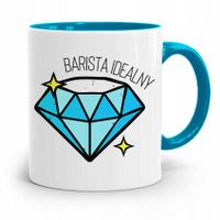 Dla Baristy Baristki Kawiarki Kubek Błękitny Z Nadrukiem Ze Zdjęciem