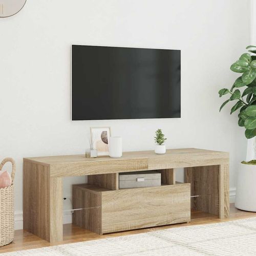 Szafka pod TV z oświetleniem LED, dąb sonoma, 120x35x40 cm na Arena.pl