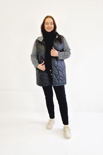 Lekka Kurtka w Pepitkę z Kapturem Czarno-biała 48 na Arena.pl
