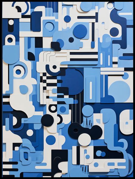 Plakat 75x100cm Niebieski Labirynt zdjęcie 2