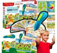 MÓWIĄCE PIÓRO 1000 PYTAŃ PRZEDSZKOLAKA UCZY ALFABET LICZBY KSZTAŁTY KOLORY