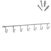 Wieszak uchwyt łazienkowy chromowany 7 haczyków - Yoka