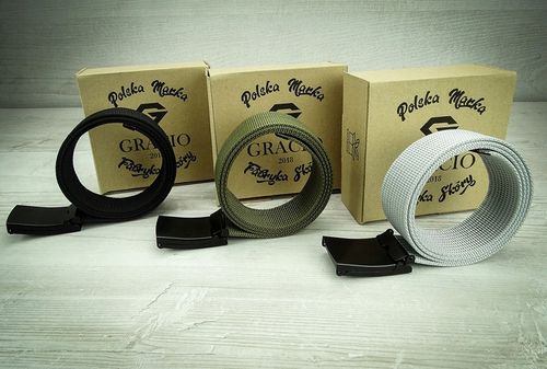 zestaw MESKI PASKÓW PARCIANYCH Gracio 3KOLORY na Arena.pl