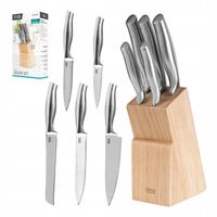 Noże stalowe w bloku kauczukowym 6 elementów Teesa