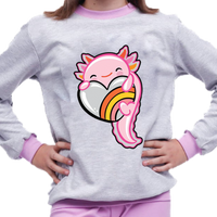 Piżama dziecięca Axolotl z Sercem