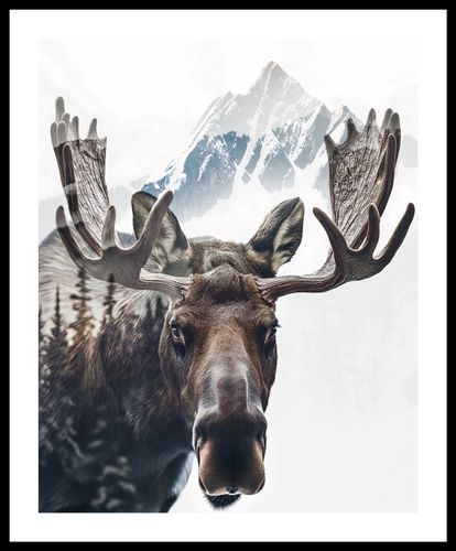 Plakat 40x50cm Łoś Duch Lasu na Arena.pl