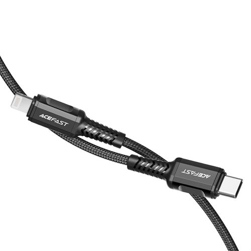 kabel przewód mfi do iphone usb-c - lightning 30w 3a 1.2m czarny na Arena.pl