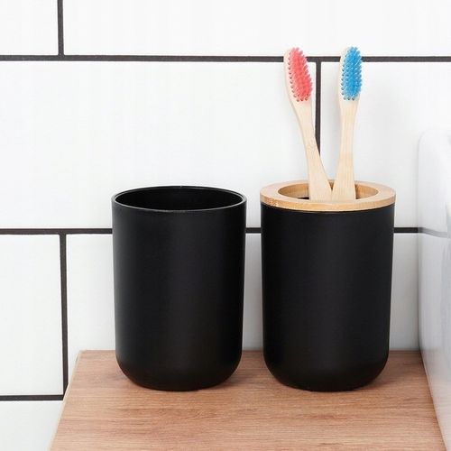 Zestaw ŁAZIENKOWY kubek szczotka WC kosz na śmieci dozownik mydła podstawka na Arena.pl