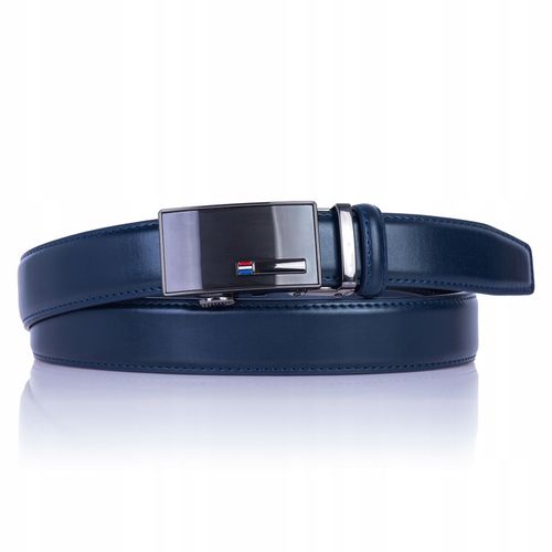 Pasek Męski do garnituru GRANATOWY Automat spodni na Arena.pl