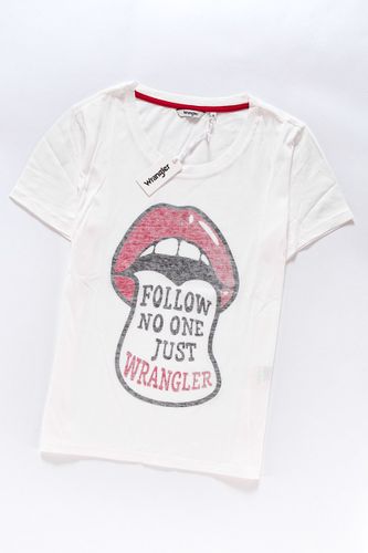 WRANGLER SLOGAN TEE OFFWHITE W706REV02 S na Arena.pl