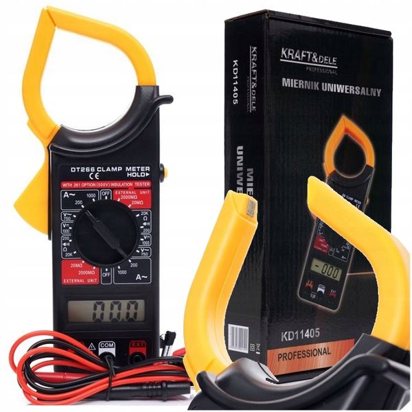 MULTIMETR MIERNIK PRĄDU CĘGOWY CYFROWY KD11405 zdjęcie 1