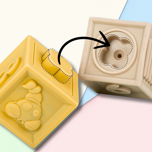 miękkie kreatywne klocki sensoryczne dla niemowląt dzieci funkcja gryzaka na Arena.pl