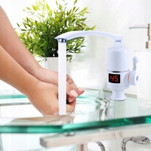 PRZEPŁYWOWY PODGRZEWACZ DO WODY ELEKTRYCZNY LCD FLEX OBROTOWY KRAN 3000W na Arena.pl