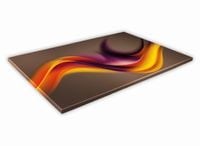 SZKLANA DESKA KUCHENNA 40x30 134b Żółta fala