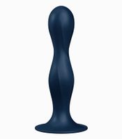 dildo z wewnętrznymi kulkami double ball-r dark blue satisfyer