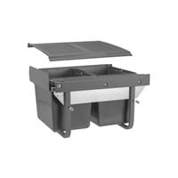 Kosz na śmieci, do szafki 45cm, 30l, cichy domyk, pod syfon, bez mocowania frontu