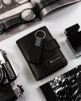 portfel skórzany brelok zestaw na prezent