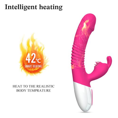 Wibrator- Silicone Vibrator Usb 7 Powerful Licking And Thrusting Modes na Arena.pl