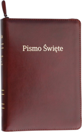 Biblia Stare i Nowe Przymierze EIB Liga Biblijna duża ekoskóra PU Extra zamek złoto bordo na Arena.pl