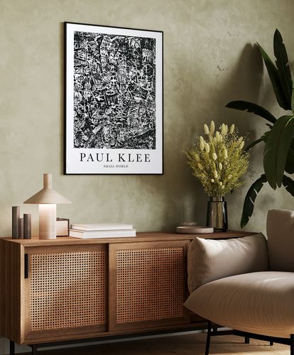Plakat Paul Klee abstrakcja small world 40x50 cm w czarnej ramie na Arena.pl