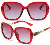 Damskie Duże Przeciwsłoneczne Okulary Muchy Retro