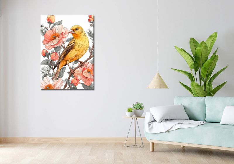 Obraz 70x100cm Wiosenny Śpiewaczek zdjęcie 2