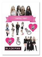 Wydruk cukrowy na tort A5 Black Pink napis DIY