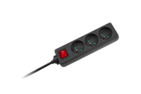URZ3197-3B Przedluzacz czarny KEMOT z przelacznik