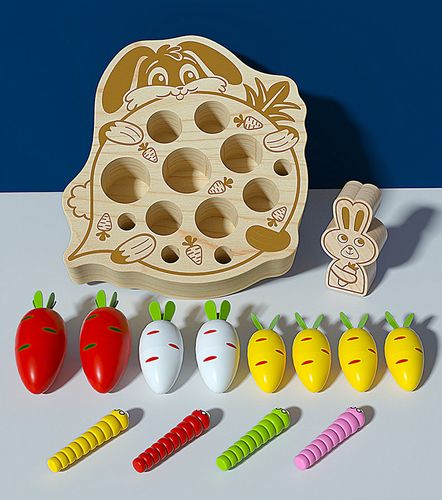 łapanie robaczków gra logiczna zręcznościowa królik marchewki jhtoy-566 na Arena.pl