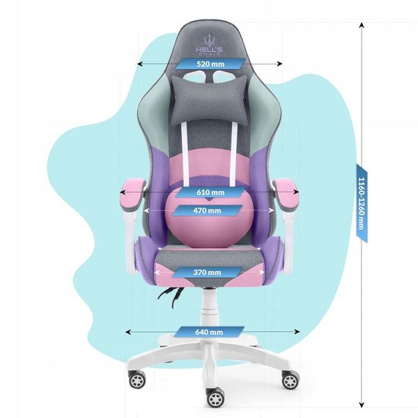 FOTEL GAMINGOWY DLA GRACZA BIUROWY HELL'S zdjęcie 14