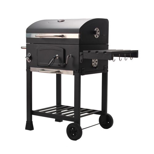 Grill ogrodowy węglowy ruszt żeliwny wózek Carbo - Angul II PREMIUM. na Arena.pl