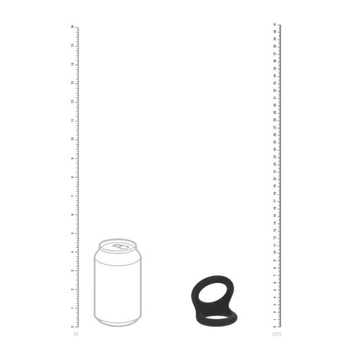 Double O Silicone Cockring - L - Black na Arena.pl