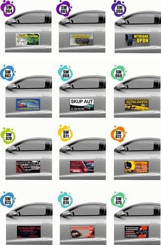 MAGNES na samochód MATA MAGNETYCZNA REKLAMA 30x60 CM OPRÓŻNIANIE MIESZKAŃ na Arena.pl