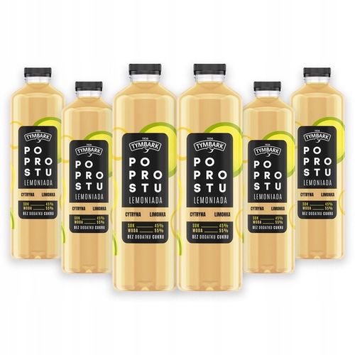 Tymbark Po Prostu Lemoniada Cytryna Limonka Jabłko 1,25l x 6 sztuk na Arena.pl