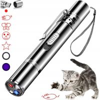 PROFESJONALNY LASER ZABAWKA DLA KOTA MOCNY WSKAŹNIK LASEROWY NA USB 3W1