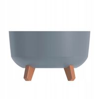 Doniczka na nóżkach GRACIA LOW DGRL300L | Jasny szary