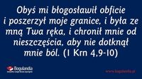 Naklejka - Obyś mi błogosławił obficie i poszerzył moje granice, i była ze mną Twa ręka...