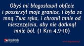Naklejka - Obyś mi błogosławił obficie i poszerzył moje granice, i była ze mną Twa ręka...