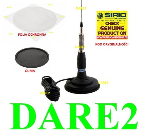 antena CB SIRIO ML-145 z kodem + GUMA + FOLIA na Arena.pl