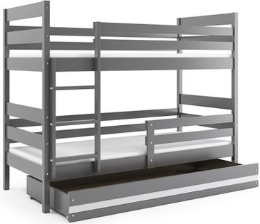 Łóżko piętrowe dla dzieci Eryk dwuosobowe meble drewniane 190x80