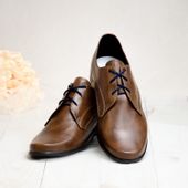 Buty komunijne chłopięce brązowe KBC-019 - Rozmiar: 30 - długość wkładki 21,5 cm