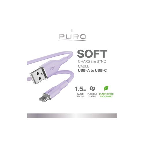 kabel przewód usb-a - usb-c 1.5m - fioletowy na Arena.pl