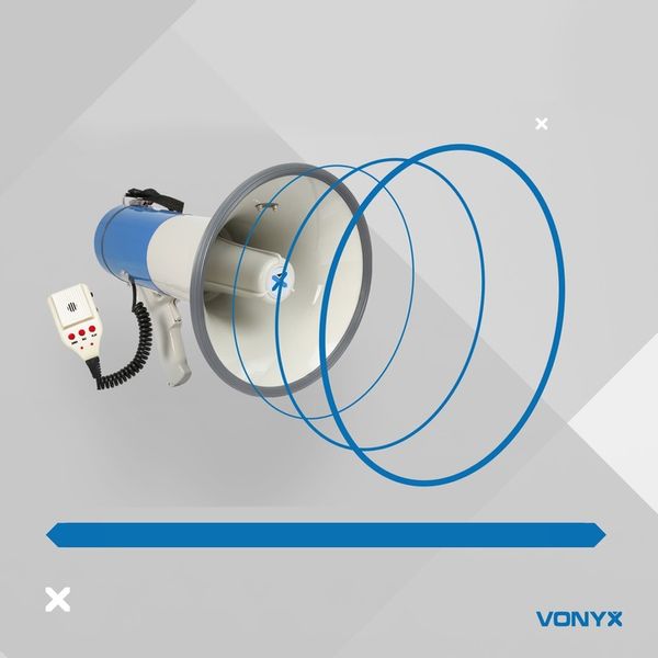 Megafon MOCNY 60W VONYX MP3/ USB/ SD/ SYRENA zdjęcie 5