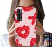 ETUI DO HUAWEI P SMART 2021 - KOBIECE, MODNE WZORY XOXO SERCE + SZKŁO