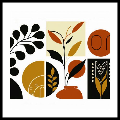 Plakat 60x60cm Kolaż Botaniczny na Arena.pl