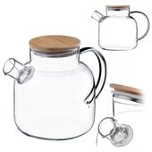 KADAX Dzbanek Szklany 1,5L Z Pokrywą Do Herbaty Wody Kompot Zaparzacz