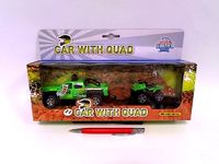Auto z przyczepa z quadem sw/dzw 29cm 510220 7172