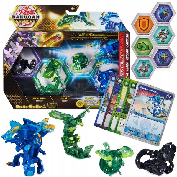 ZESTAW BAKUGAN LEGENDS BATTLE 5 FIGUREK KARTY zdjęcie 1